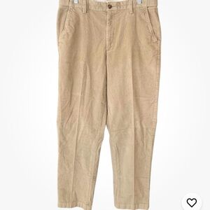 LL Bean Corduroy Pants Men’s Tan 35x34 Waistband Elastic Panels Comfort Waist